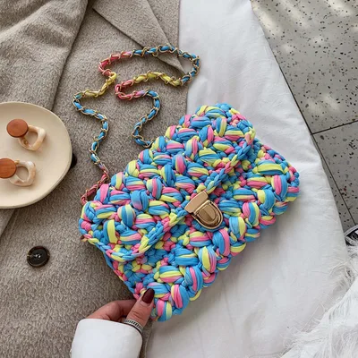 Hand woven bag Blue - Shop at LoveMi