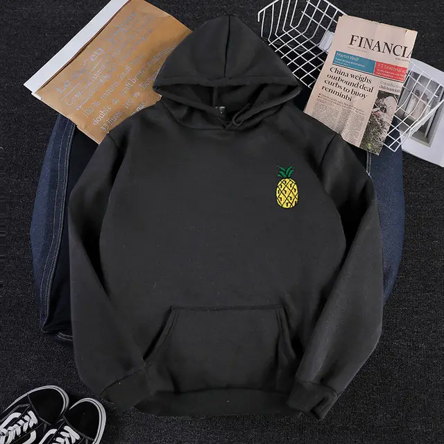 Pullover Fruit Print Sweatshirt Fall Winter Black - Shop at LoveMi