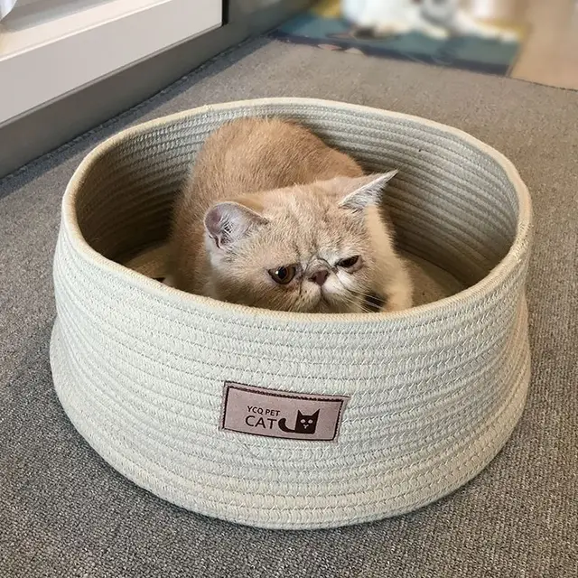 Handmade cotton rope cat litter Grey - Shop at LoveMi