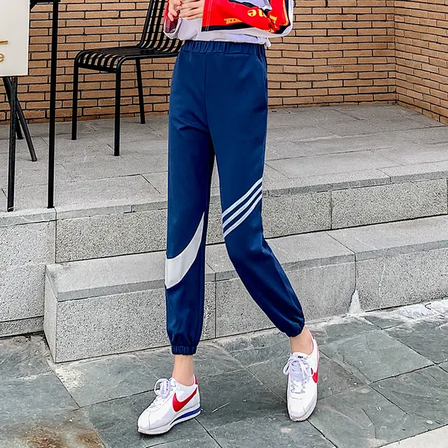 Slim casual harem pants 191K305Navy - Shop at LoveMi