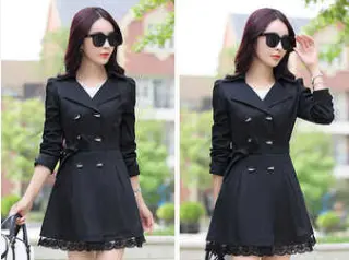 Han Fan casual jacket tide coat women - Black