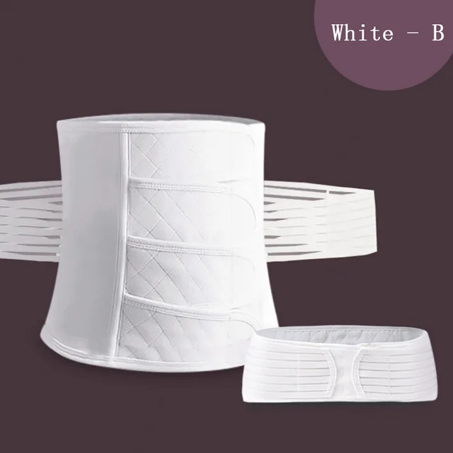 Adjustable Postpartum Abdominal Band Breathable Pregnant Band Corset Postpartum Girdle Recovery Corset Women Slimming Shape White - Shop at LoveMi