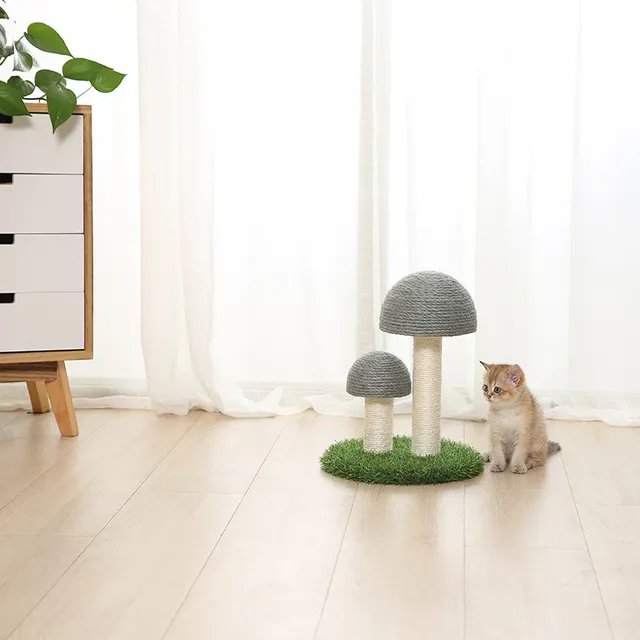 Natural linen mushroom scratching post 4Style - Shop at LoveMi