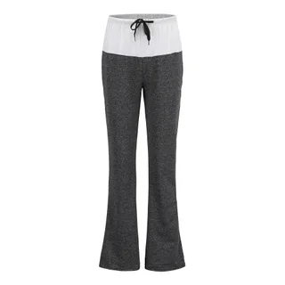 European and American stitching yoga trousers outdoor casual wide leg pants - Black