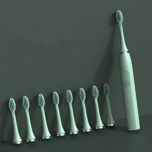 Rechargeable ultrasonic electric toothbrush Green - Shop at LoveMi