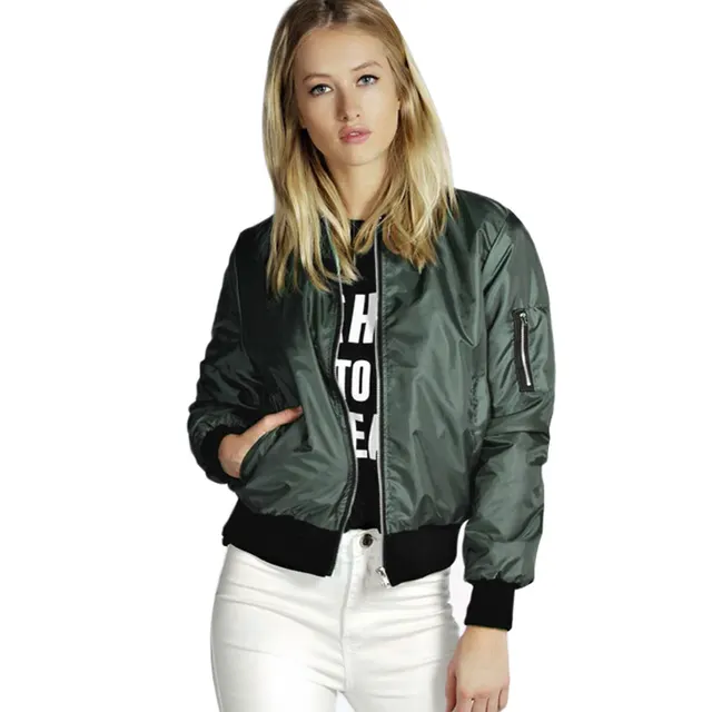 Solid color short style vertical collar leisure zipper jacket jacket jacket jacket jacket Green - Shop at LoveMi