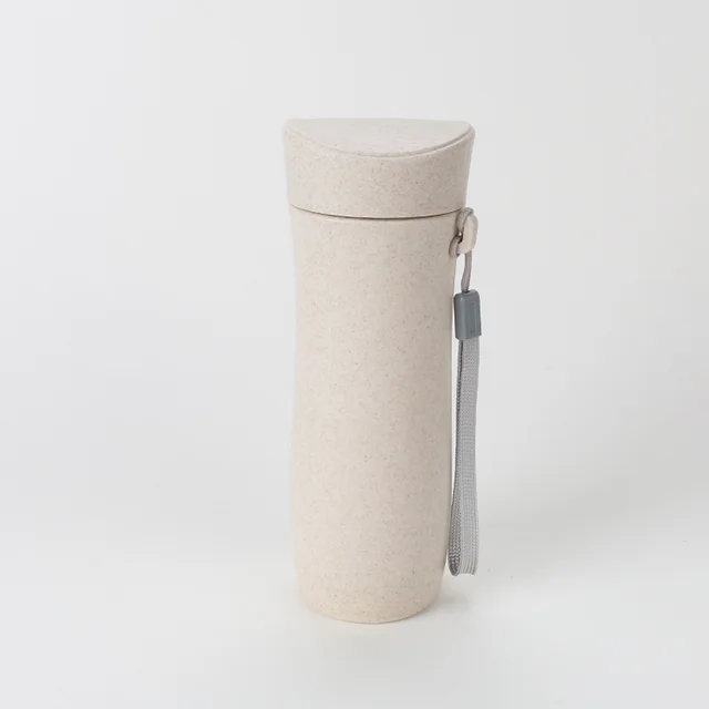 Wheat Straw Drinking Water Bottle Beige - Shop at LoveMi