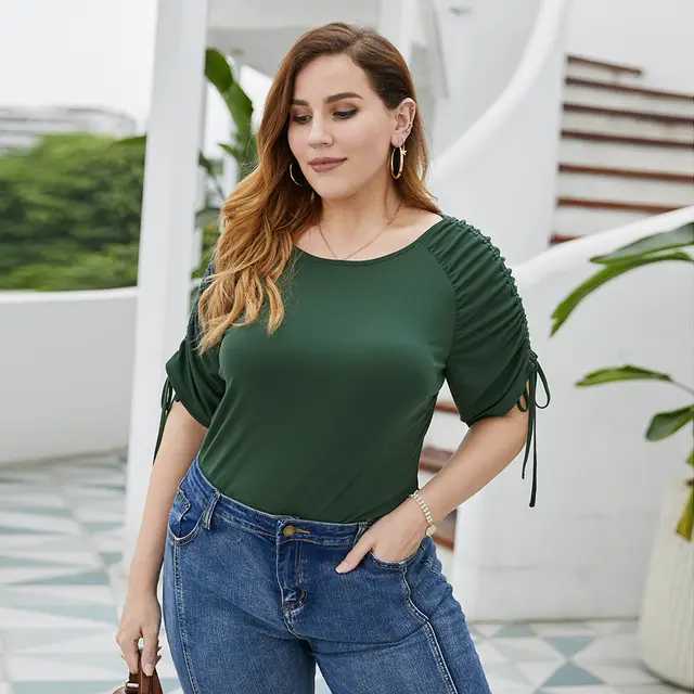 Fashion pleated top Green - Shop at LoveMi
