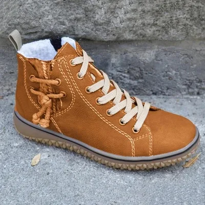 New snow boots women flat heel Yellow - Shop at LoveMi
