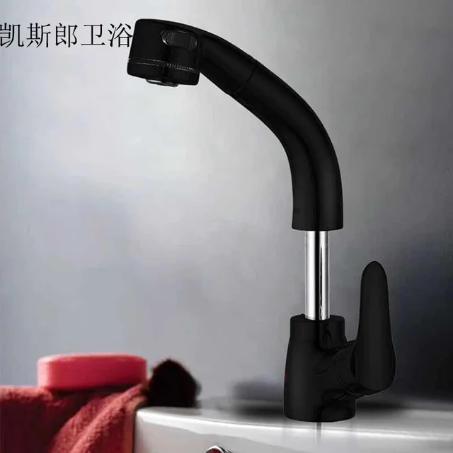 Basin Faucet Black Basin Mixer Brass Bathroom Faucets Hot And Cold Adjustable Contemporary Mixer Tap Torneira Black - Shop at LoveMi