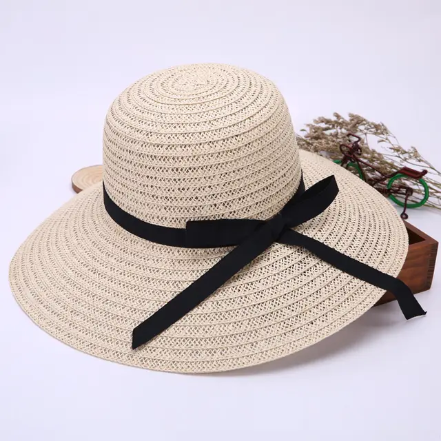 Folding beach beach holiday hat Beige - Shop at LoveMi
