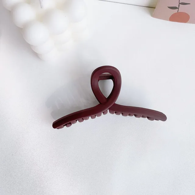 Simple grasping chuck hair taking a bath Wine Red - Shop at LoveMi