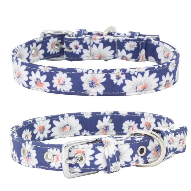 Pet Collar Double Layer Colorful Fabric Dog Collar Traction Dog Leash I - Shop at LoveMi