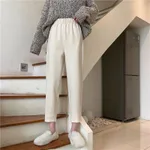 Woolen radish casual Capris - Beige