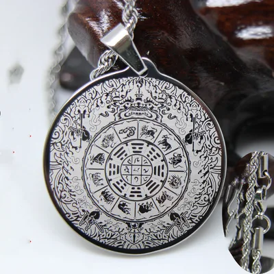 Tungsten gold round pendant Pendant - Shop at LoveMi