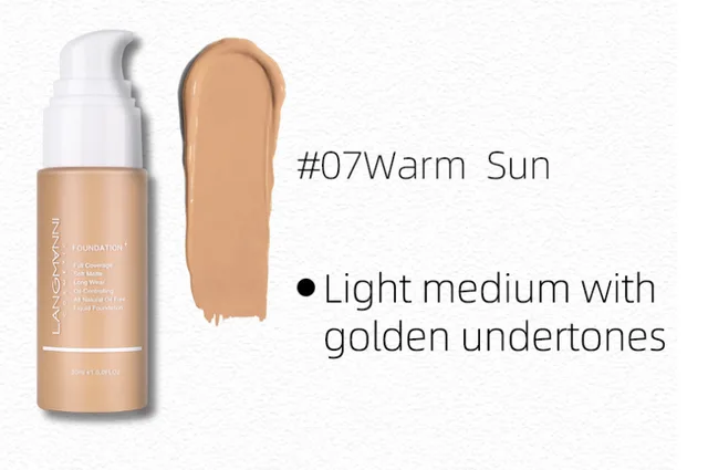 Matte oil control Concealer liquid foundation 7 Warm Sun - Shop at LoveMi