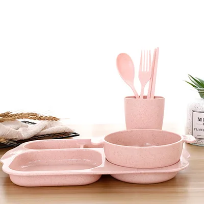 Wheat straw cutlery set Pink - Shop at LoveMi