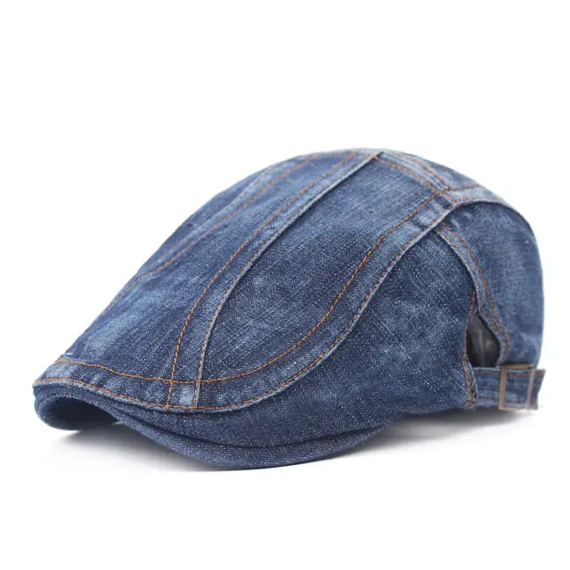 Denim beret female hat - Shop at LoveMi