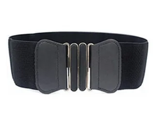Fashion explosion Korean version of the ultra-tight tight waist seal ladies wide belt - Black