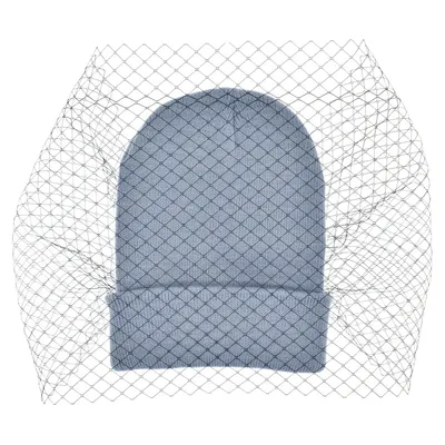 Veil knitted hat warm woolen hat Grey - Shop at LoveMi