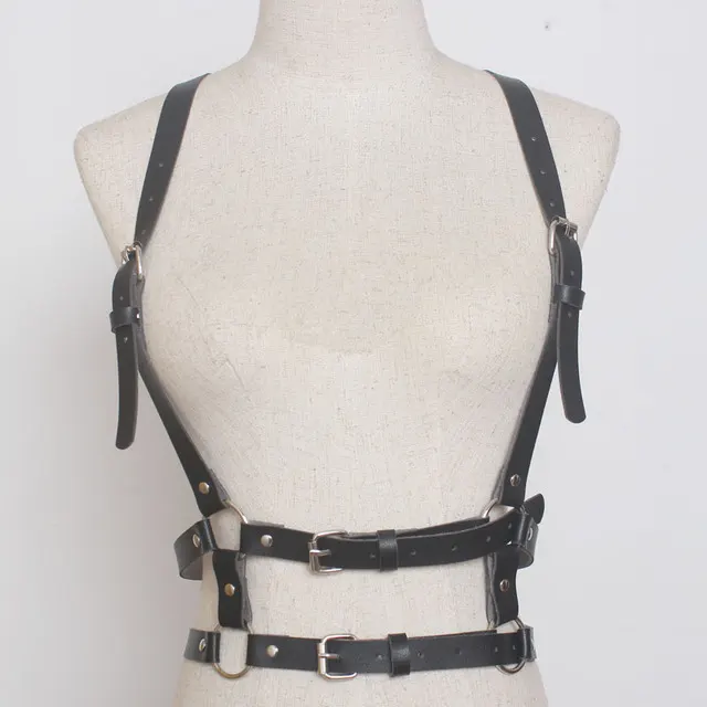 Gold mirror pu atmospheric moisture belt belt Black - Shop at LoveMi