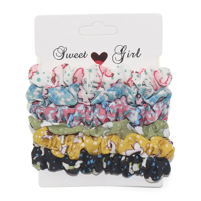 Flannel large intestine hair ring set Rt229G - Shop at LoveMi