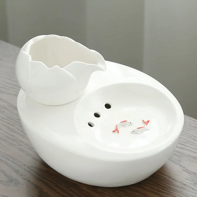 Flowing water fountain, living water cat, feeding water, drinking water artifact White Usb - Shop at LoveMi