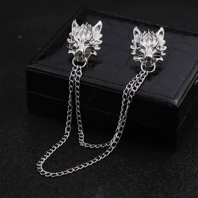 Wolf head corsage Silver - Shop at LoveMi