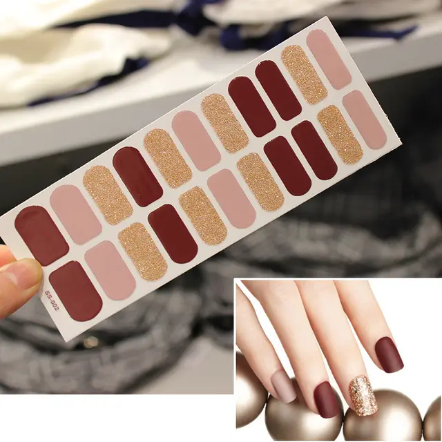 Waterproof Color Christmas Letter Nail Sticker Full Sticker Ss002 Style - Shop at LoveMi
