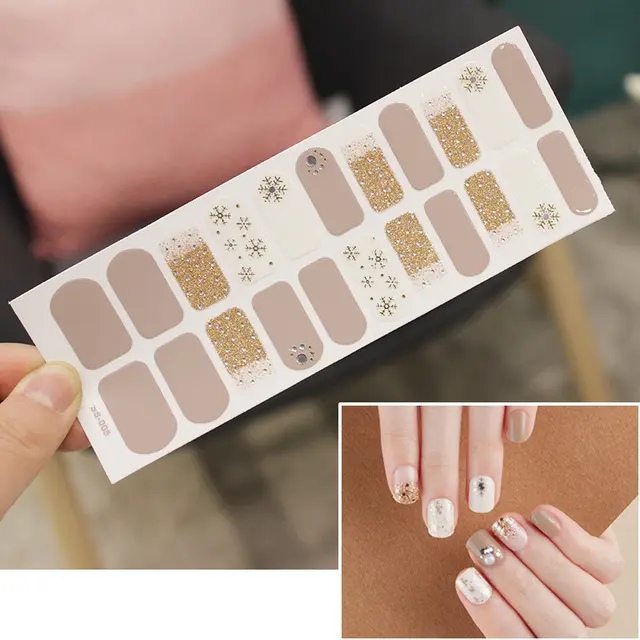 Waterproof Color Christmas Letter Nail Sticker Full Sticker Ss005 Style - Shop at LoveMi