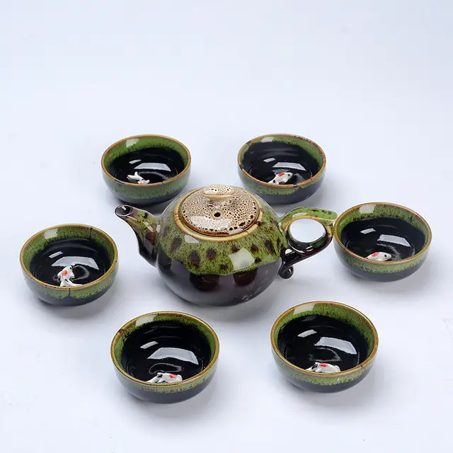 Gift tea set, add Yuyao to tea set Green - Shop at LoveMi
