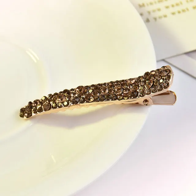 Diamond Pearl Hair Clip Champagne Gold - Shop at LoveMi