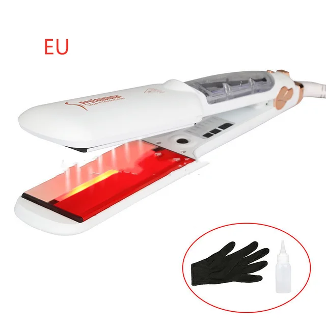 Infrared steam spray hair straightener White - Shop at LoveMi