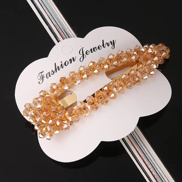 Color crystal hair accessories Champagne Water Drop - Shop at LoveMi