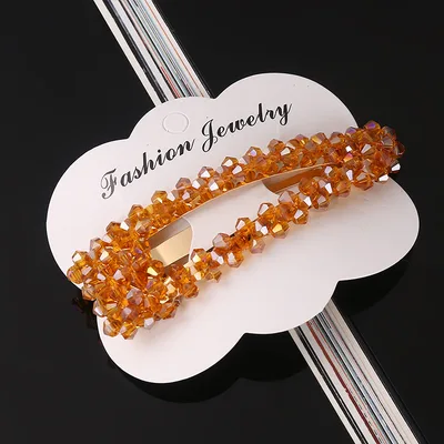 Color crystal hair accessories Dark Coffee Drop - Shop at LoveMi