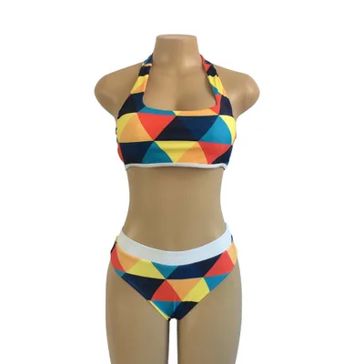 High Waist Vintage Bikini Set Swimsuit Bathing Suit Swimwear For Women S 3 - Shop at LoveMi