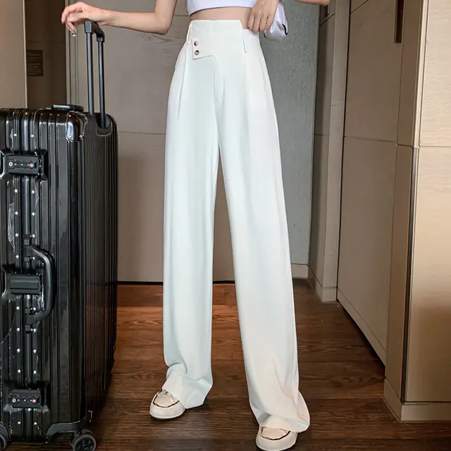 Drape suit pants White - Shop at LoveMi