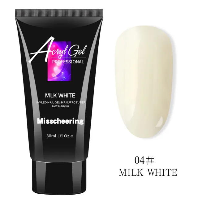 Painless Extension Glue Nail Art Without Paper Tray Fast Extension Crystal Model Painless Crystal Glue Mlik White 2Pcs - Shop at LoveMi
