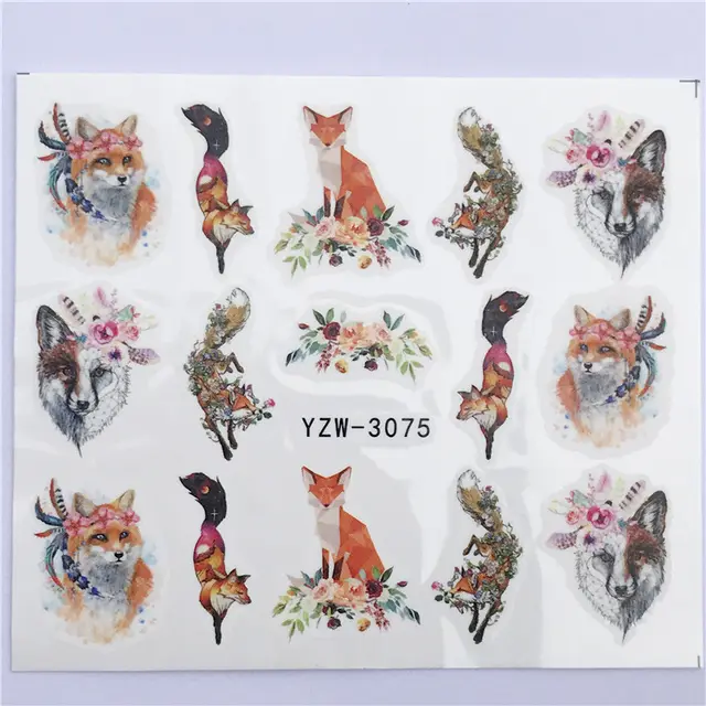 Nail Art Sticker Beautiful Cute Cat Elk Christmas Yzw3075 - Shop at LoveMi