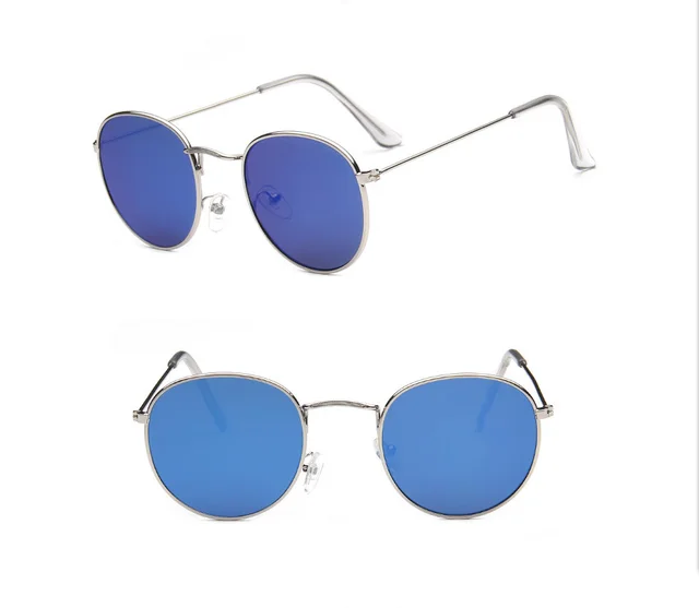 Decorative sunglasses classic European and American retro style sunglasses Silver Bule - Shop at LoveMi