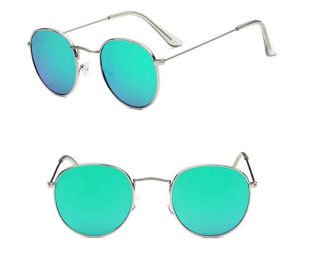 Decorative sunglasses classic European and American retro style sunglasses Silver Green - Shop at LoveMi
