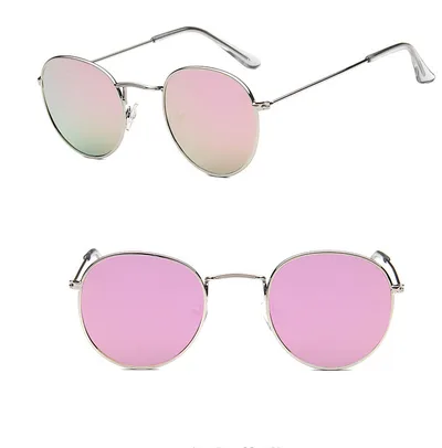 Decorative sunglasses classic European and American retro style sunglasses Silver Pink - Shop at LoveMi