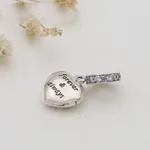 Diamond letter love wife pendant - Silver