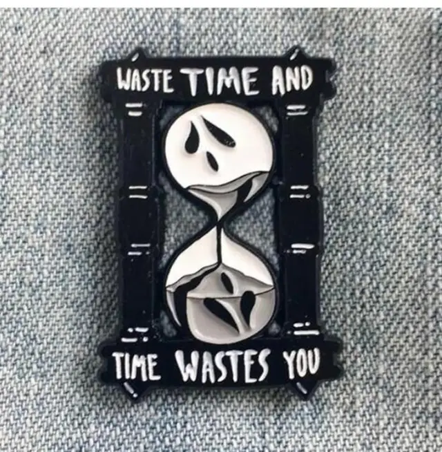 Hand Cup Halloween Metal Pin Brooch Hourglass - Shop at LoveMi
