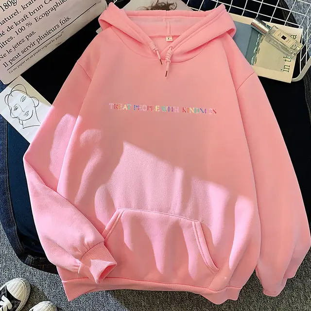 Colorful printed Hoodie Pink - Shop at LoveMi