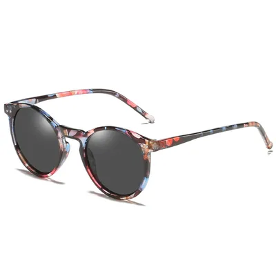 Ladies Polarized Glasses Retro Driving Mirror Floral - Shop at LoveMi