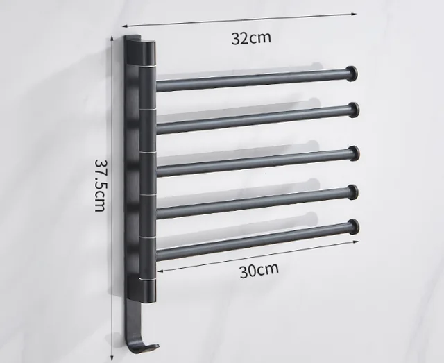Multi bar towel bar Black - Shop at LoveMi