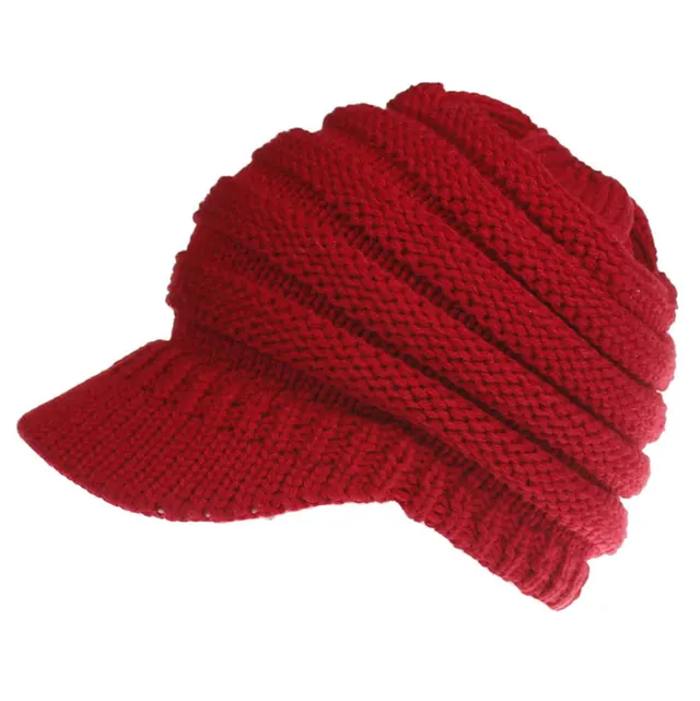 Women Ponytail Beanies Autumn Winter Hats Female Soft Knitting Caps Warm Ladies Skullies Gules - Shop at LoveMi