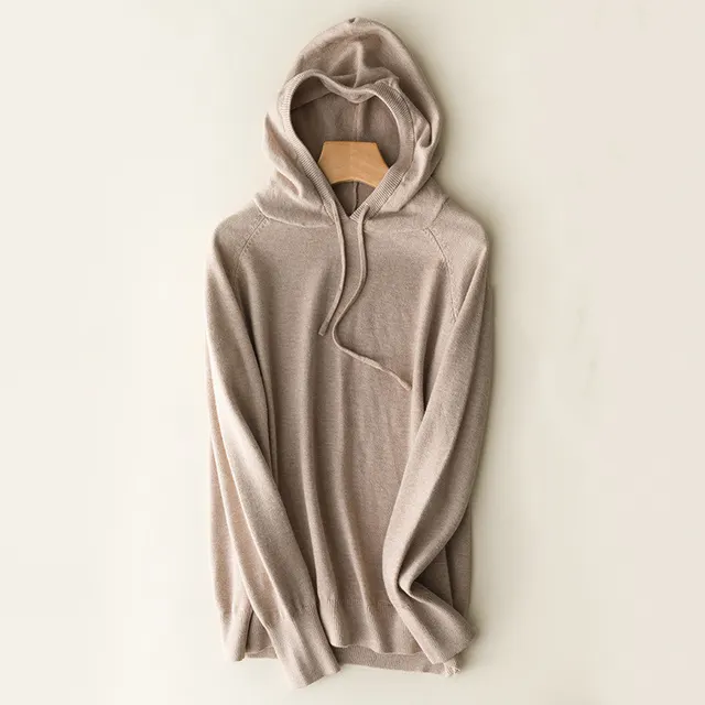 Spring and autumn hooded sweater women pullover Camel - Shop at LoveMi