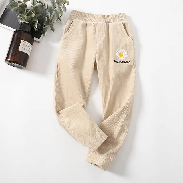 Casual spring and autumn big kids corduroy pants 1 Style - Shop at LoveMi